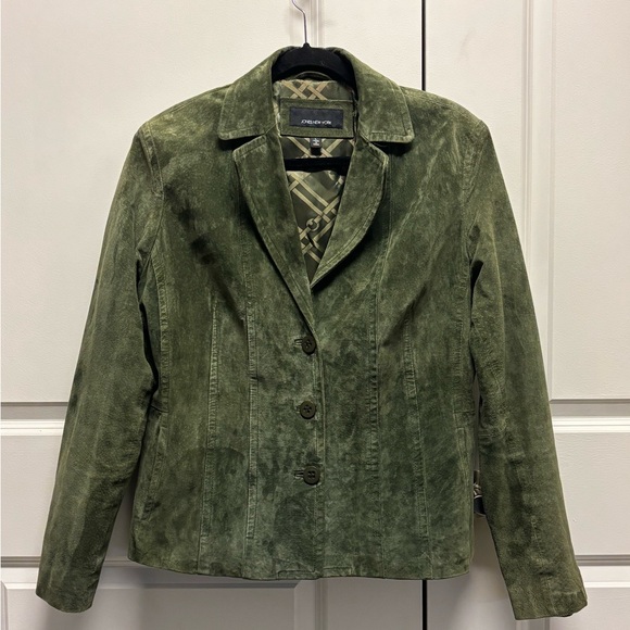 Vintage Jones New York leather blazer - Picture 1 of 8
